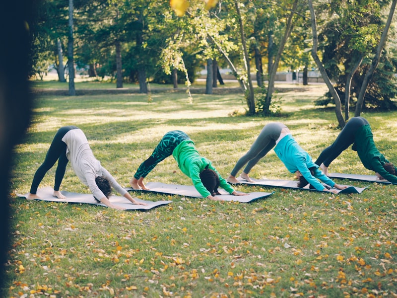 Gruppo di yoga al Parco Sempione